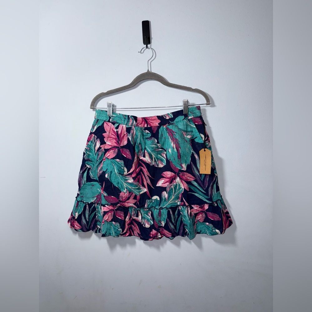Christian Siriano Women’s Tropical Floral Cotton Skirt Pockets Size Large NWT